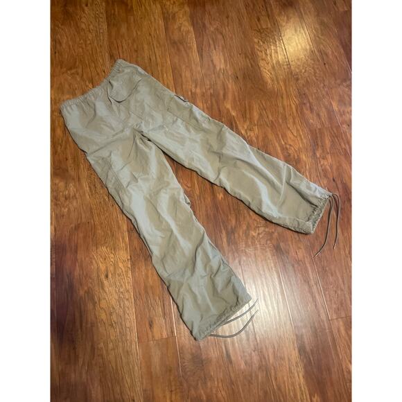 LOVE TREE Loose Fit Parachute Cargo Pant Small S Olive Green - Picture 4 of 7